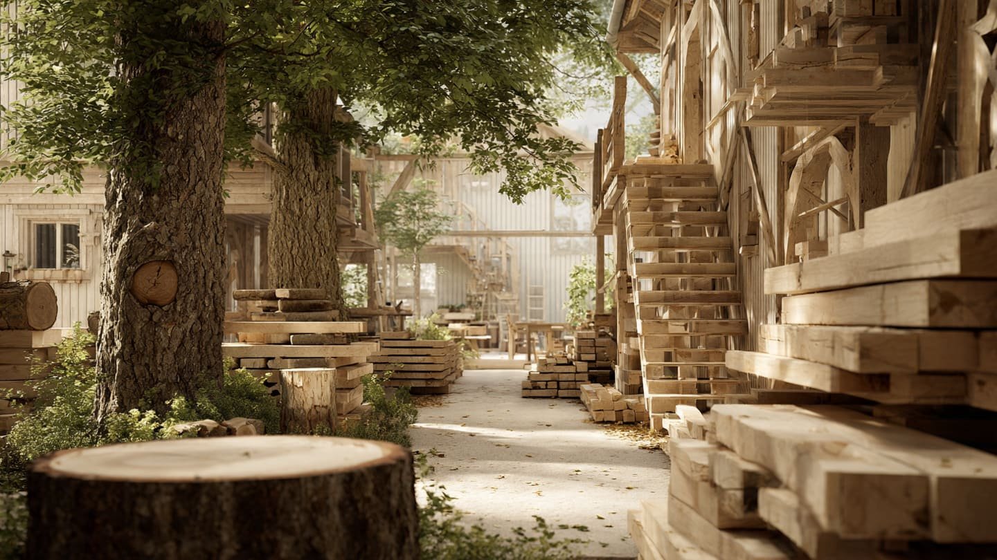 Transformation du bois, de l’arbre abattu au meuble sur mesure réalisé par un artisan menuisier en Eure-et-Loir